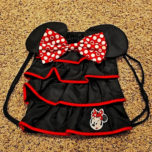 Disney Parks Minnie Mouse Ruffles Drawstring BackPack - Picture 1 of 2